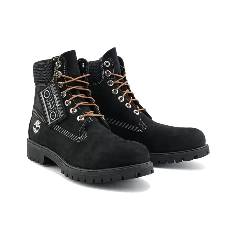 Timberland Crew Martin Boot Medium Heel Men's Black-3