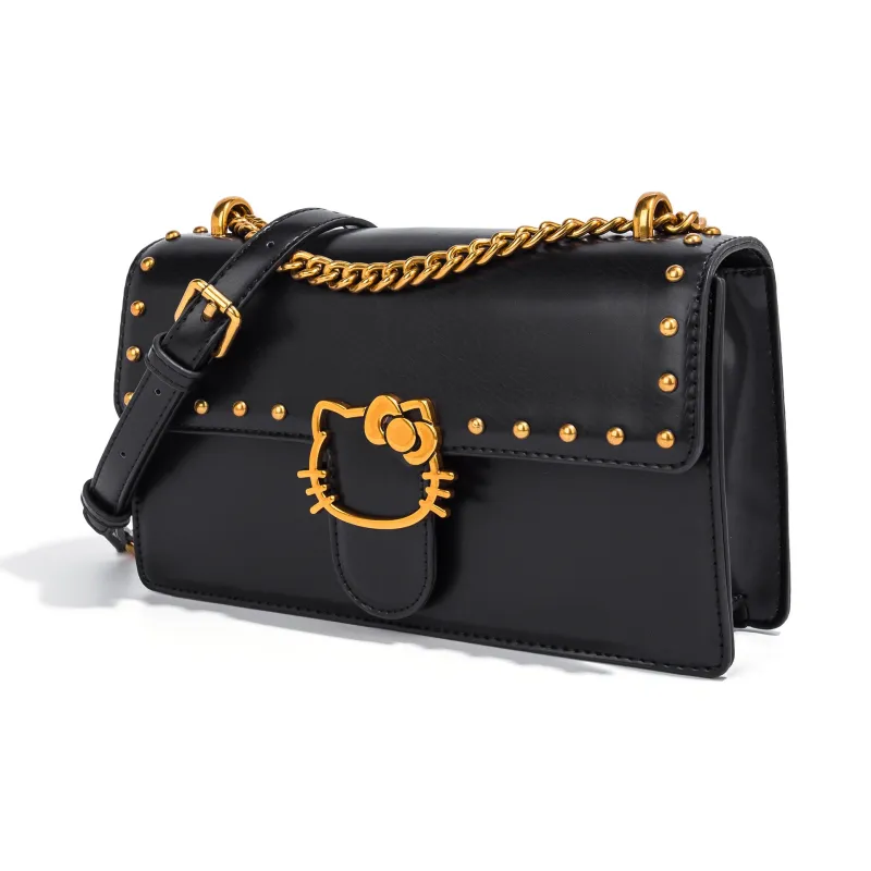 MESUCA Sanrio Collaboration Kitty Series PU Shoulder Bag Regular Women's White/Black/Brown-9