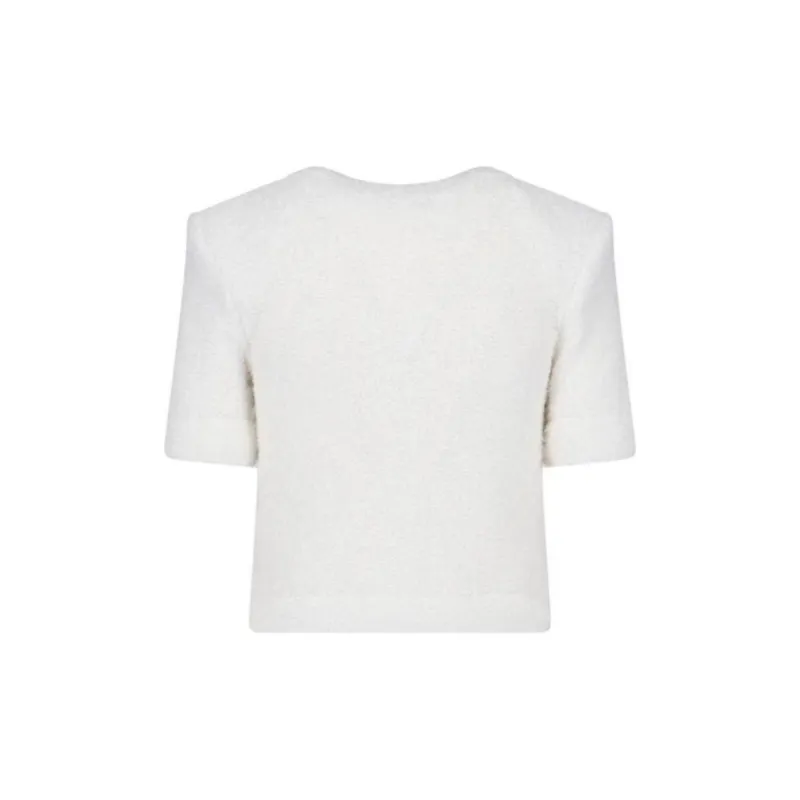 BALMAIN Cropped Knitted Cardigan-1