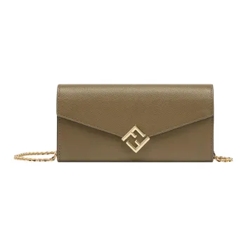 FENDI Cow Leather Shoulder Bag, Crossbody Bag, Wallet Women's Green