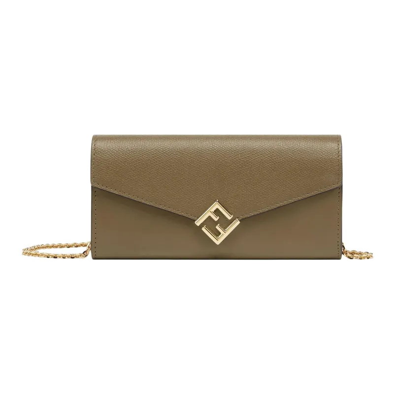 FENDI Cow Leather Shoulder Bag, Crossbody Bag, Wallet Women's Green-0