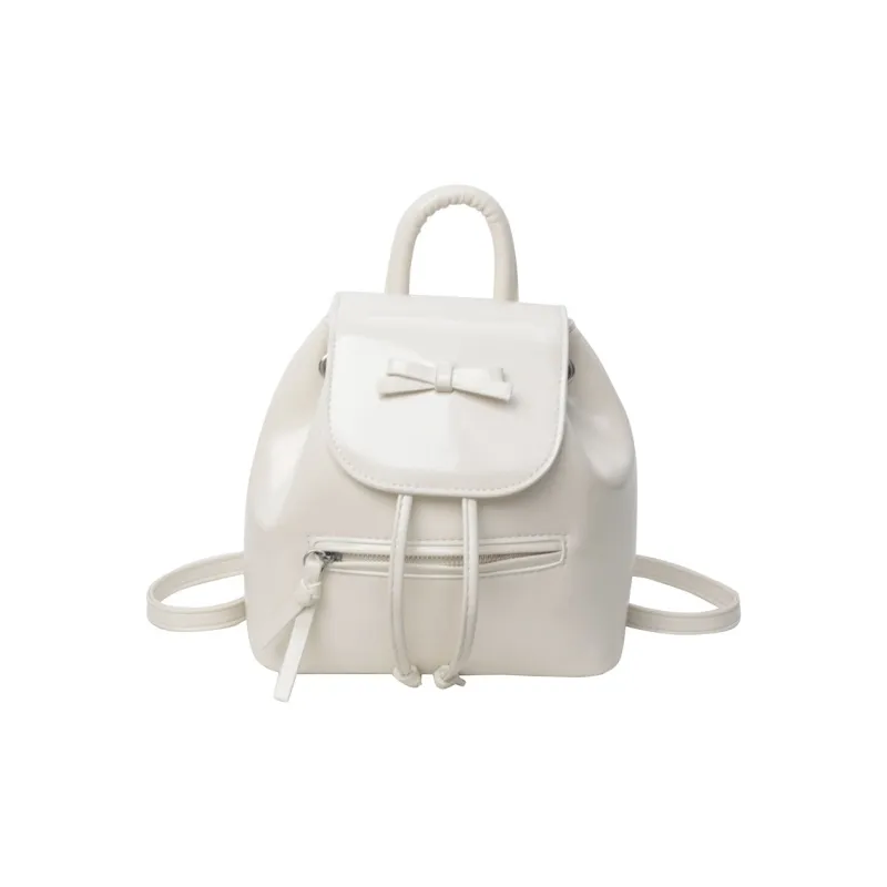 DALO PU Small Backpack Handbag Women's Black/Silver/Red/White-12