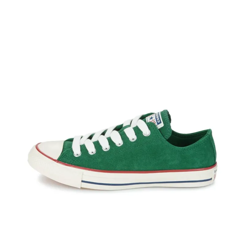 Converse Anti Slip Wear Resistant Low Top Canvas Shoes Unisex Green-0