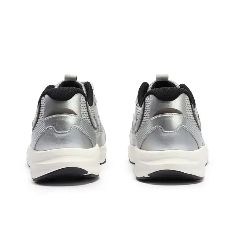 361° Cushioned Wear Resistant Breathable Low Top Running Shoes Men's Photon Gray/Silver White-3