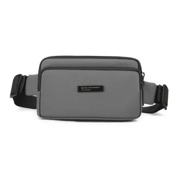 Yalu Nylon Fabric Shoulder Bag, Crossbody Bag, Fanny Pack Regular Men's Gray/Black/Dark Blue