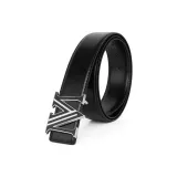 Black Silver Buckle Black Belt