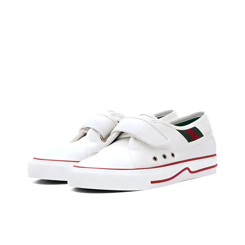 GUCCI Tennis 1977 Low Top Stylish Skateboarding Shoes Women's White-2