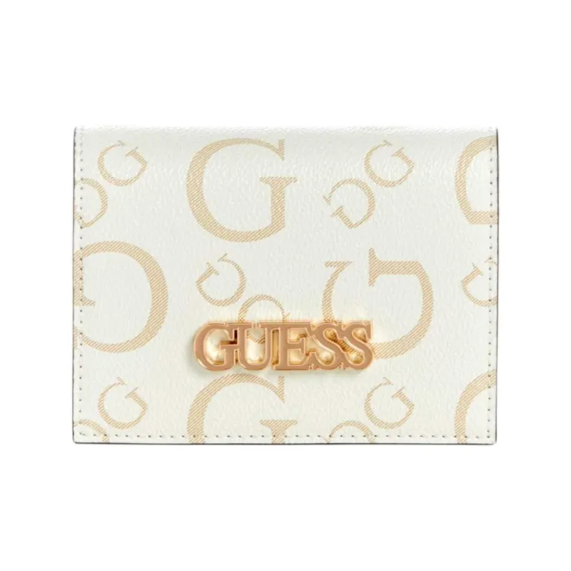 GUESS Coated Canvas Wallet Mini Women's White-0