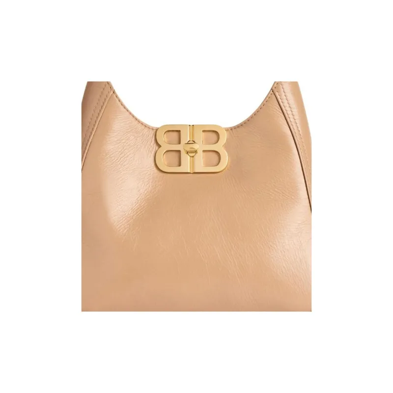 Balenciaga Cow Leather Handbag Small Size Women's Latte-5