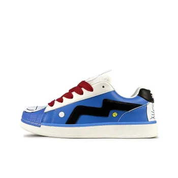 ZUIBANG Shell Head Skateboarding Shoes Anti-Slip Wear-Resistant Low-Top Casual Shoes Women's Blue White