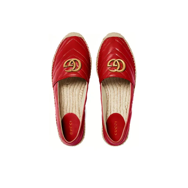 GUCCI Casual Single Shoes Women's Red-3
