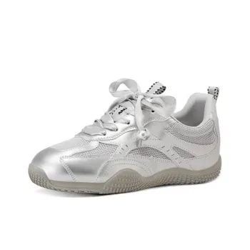 JESSICA SOPHIA Anti-Slip Wear-Resistant Low-Top Casual Shoes Women's Silver