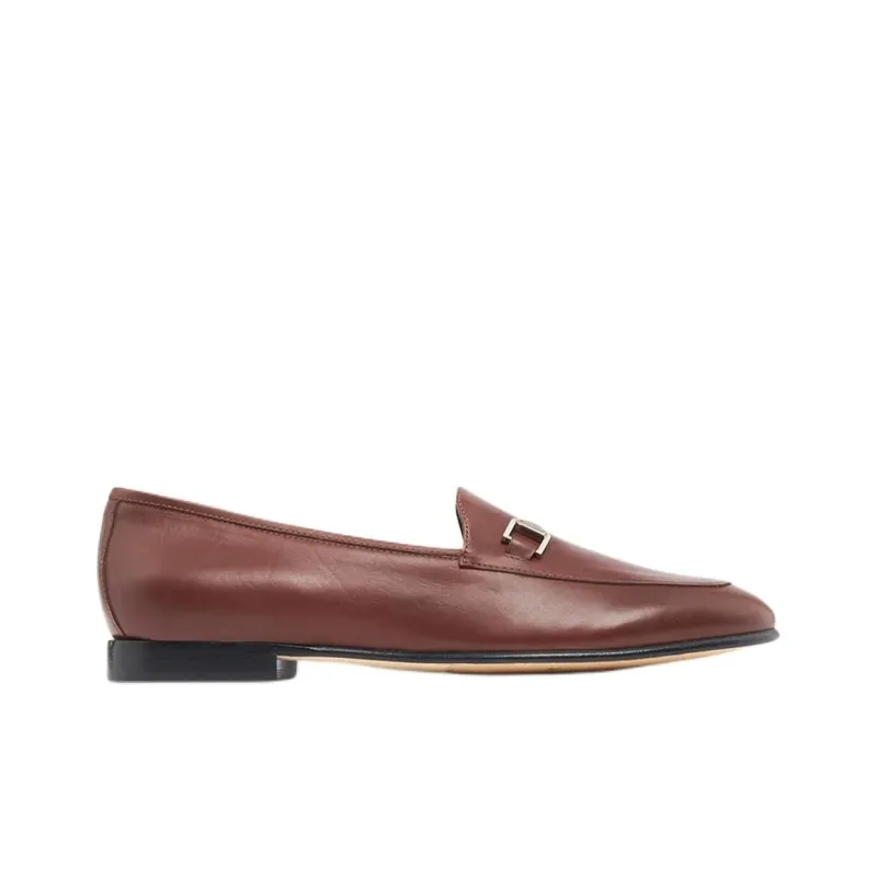 KITON Lambskin Loafers Women's Brown-1