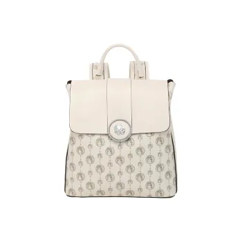 TTaG．baG PVC Polyvinyl Chloride Vintage Backpack Regular Women's White/Brown