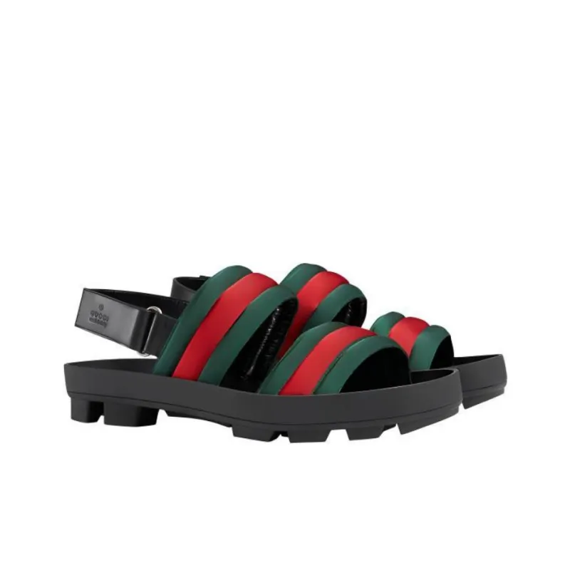 GUCCI Web Sandal 'Black'-3