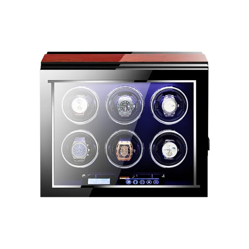 MILANQIAN M&Q Milan Collection 2/6/9 Watch Slot Watch Winder Padauk Grain Unisex-3