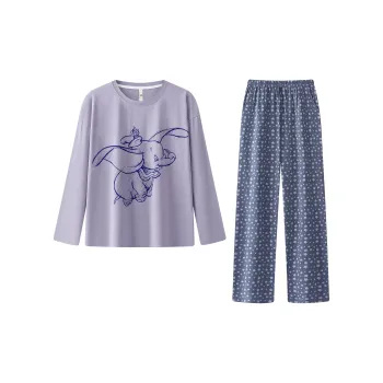 Gongdie x Disney Pajama Set Women's Gray Blue