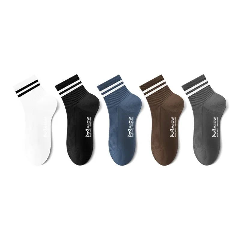 MIIOW Mid Calf Socks Men's 5 Pack-5