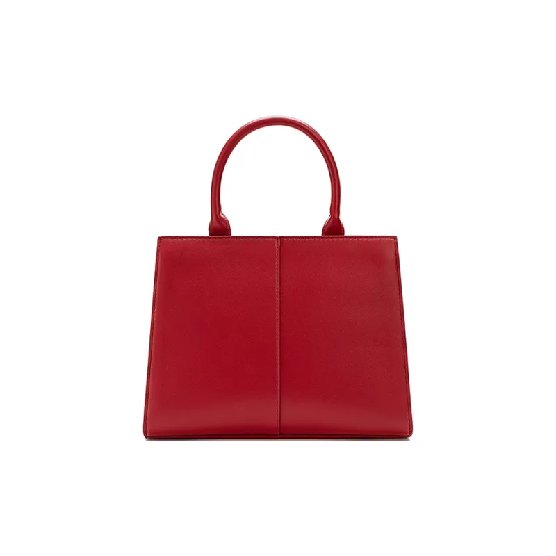Vigno Synthetic Leather Handbag Medium Size Women's Red-3