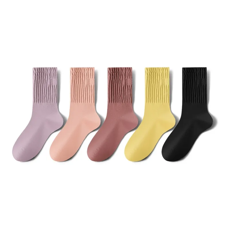 MIIOW Mid Calf Socks Women's 5 Pack-13