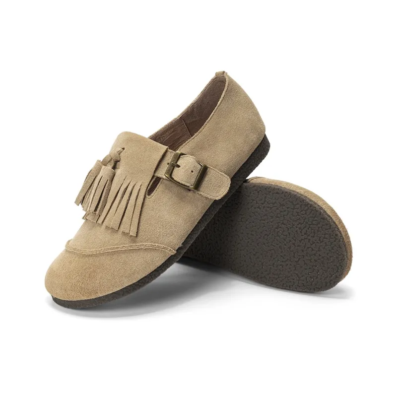Q.VONTON Loafers Women's Coffee/Apricot-4