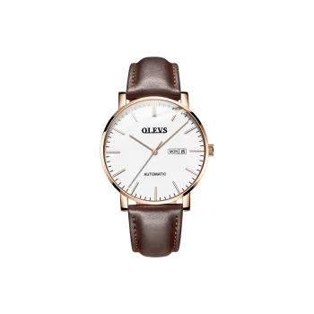 OLEVS Minimalist Series Mechanical Movement Watch Men's Watches White Dial