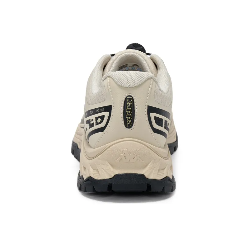 Kappa Fishbone Anti Slip Wear Resistant Low Top Running Shoes Men's Cheese White/Black-4