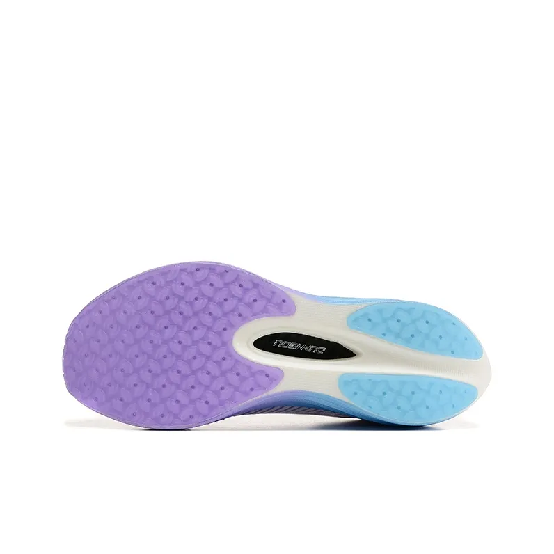 DUANGOU Cushioning Anti Slip And Wear Resistant Balance Rebound Low Top Sports Running Shoes Unisex White Purple-7