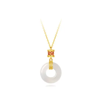 Chongqing Gold Store Chalcedony Necklaces Unisex