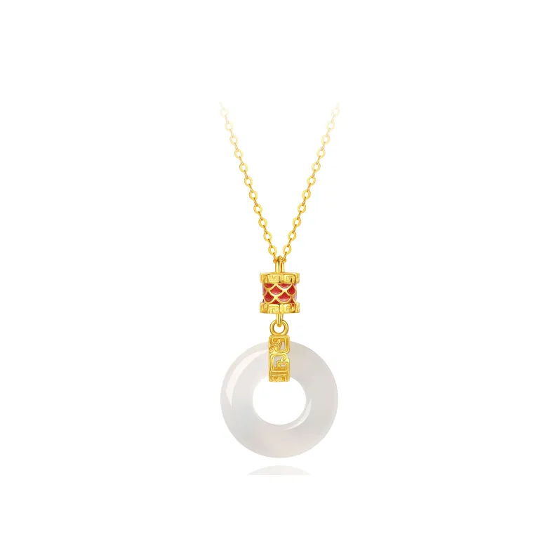 Chongqing Gold Store Chalcedony Necklaces Unisex-0