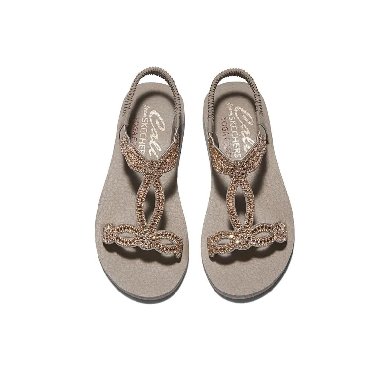 Skechers CALI One Strap Sandals Women's Taupe-3