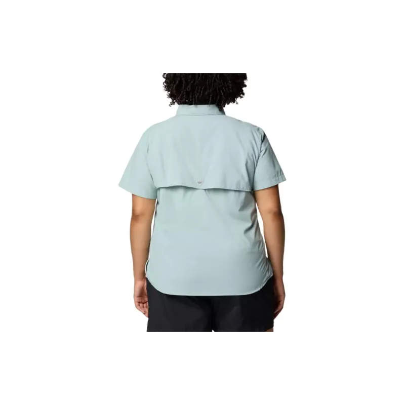 Columbia PFG Bahama Short Sleeve Shirt Shirt Women's Fragmented Blue-1