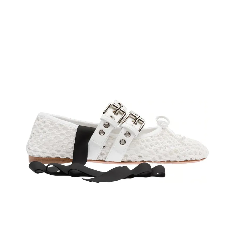 MIU MIU Casual Single Shoes Women's White-1