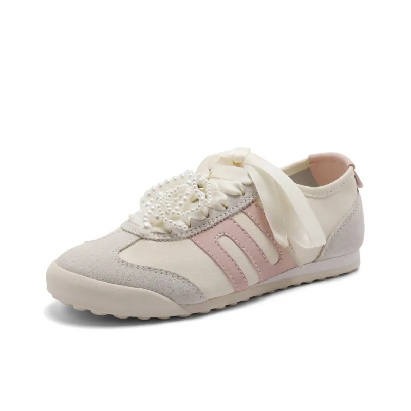 BELLE Casual Shoes Women's Low Top Gray/Apricot-21