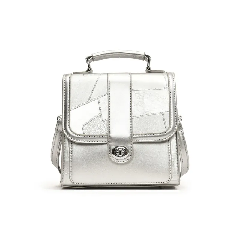 DALO PU Backpack Women's Black/Silver/White/Pink-6