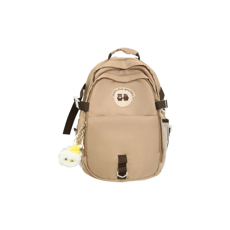 Parker Bear Nylon Elegant Style Multicolor Unisex Black/Pink/White & Blue/White & Khaki/Khaki-11