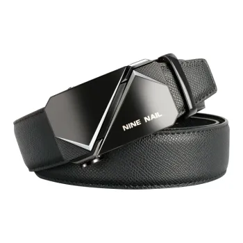 NINE NAIL Nine-Section Stud Classic Cow Leather Leather Belts Men's Width: 3.5cm