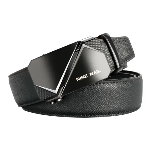 NINE NAIL Nine Section Stud Classic Cow Leather Leather Belts Men's Width  3.5cm