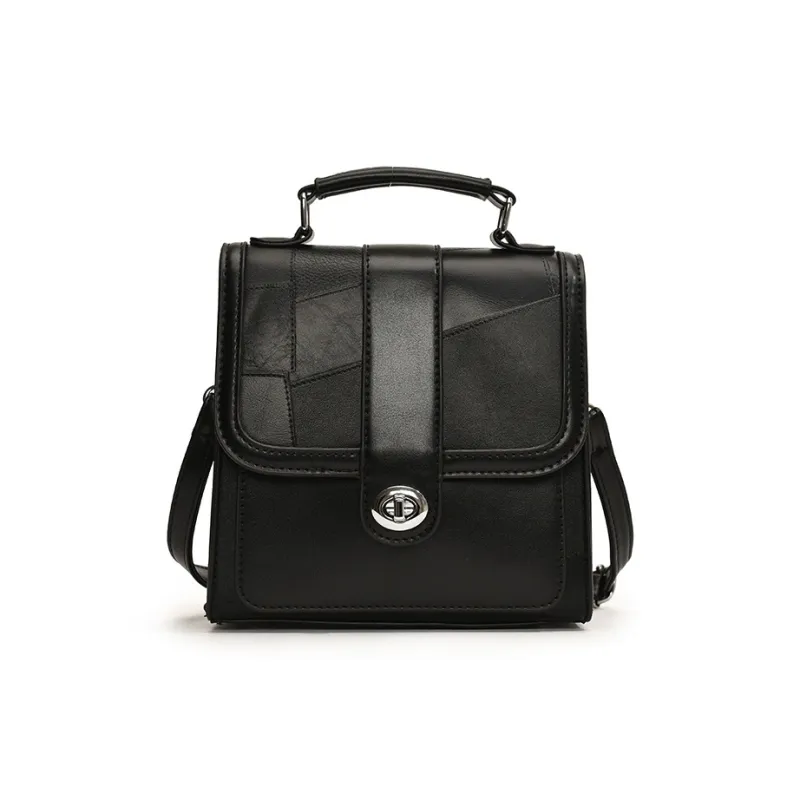 DALO PU Backpack Women's Black/Silver/White/Pink-0
