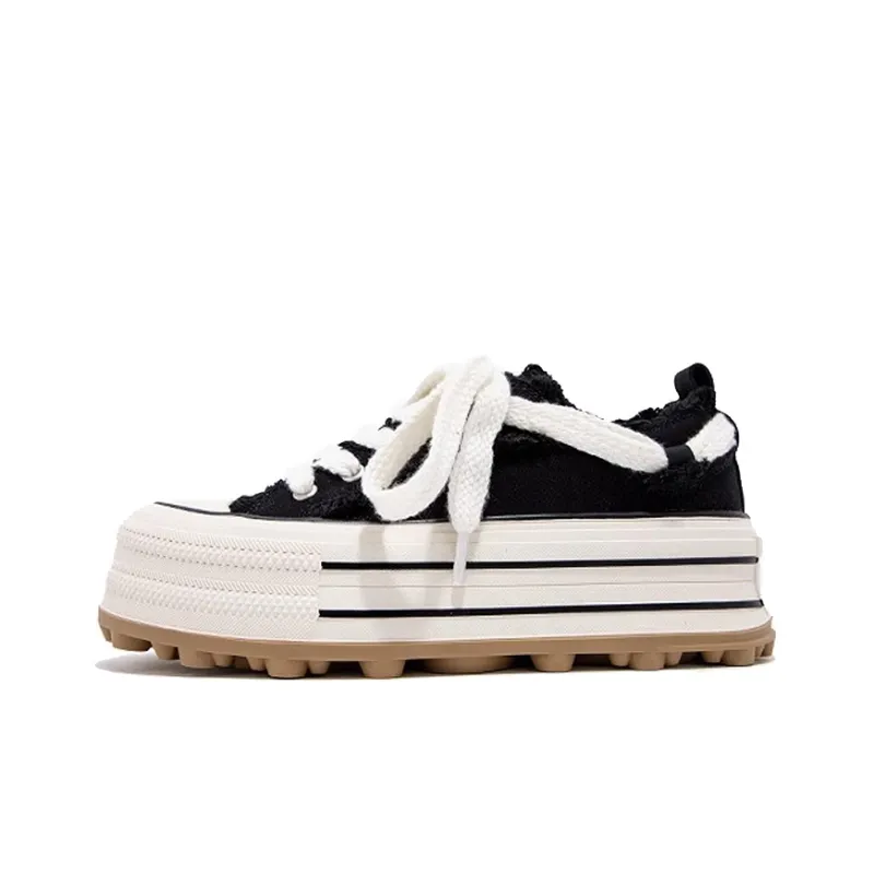 OUBT Slip Resistant, Abrasion Resistant, Breathable, Height Increasing Low Top Canvas Shoes Women's-4