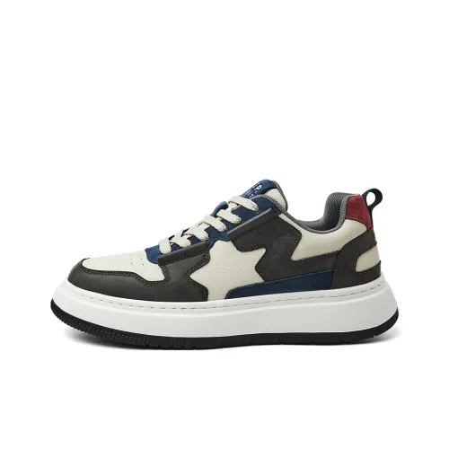 JEEP SPIRIT Skateboard Shoes Men Low-Top Interstellar Blue