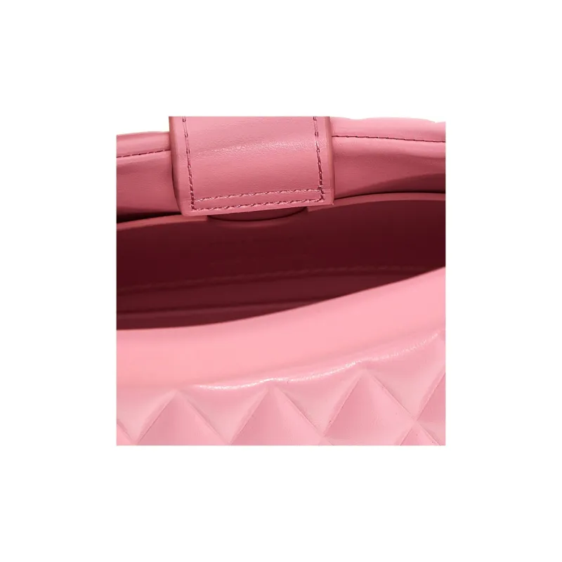 BALMAIN Polyurethane Shoulder Bag Crossbody Bag Handbag Women's Pink-3