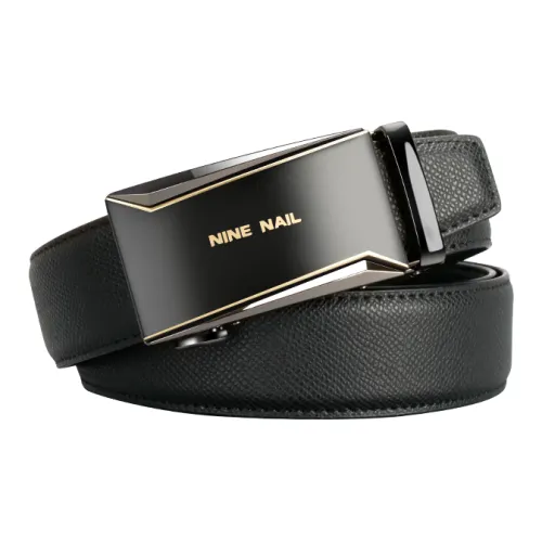 NINE NAIL Nine-Section Stud Classic Youth Cow Leather Leather Belts Men's Width: 3.5cm