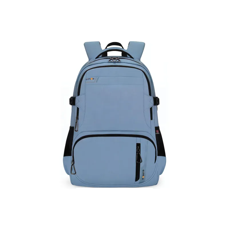 EDISON Water Repellent Oxford Fabric Casual Campus Backpack Handbag Regular Unisex Black/Red/Blue/Ecru-10