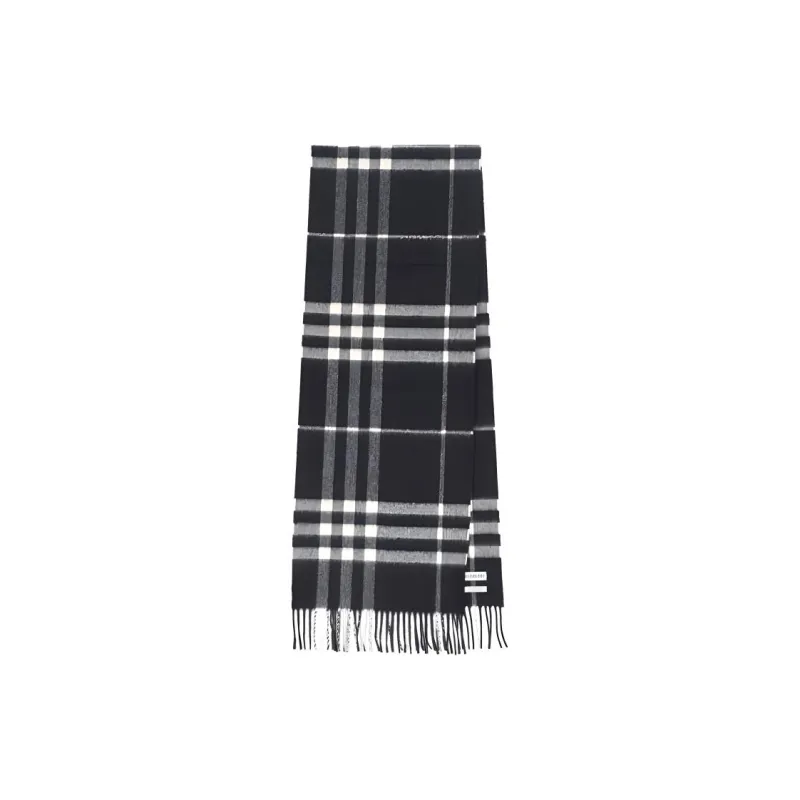 Burberry Checked Fringed-Edge Scarf-0