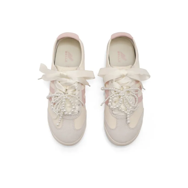 BELLE Casual Shoes Women's Low Top Gray/Apricot-22