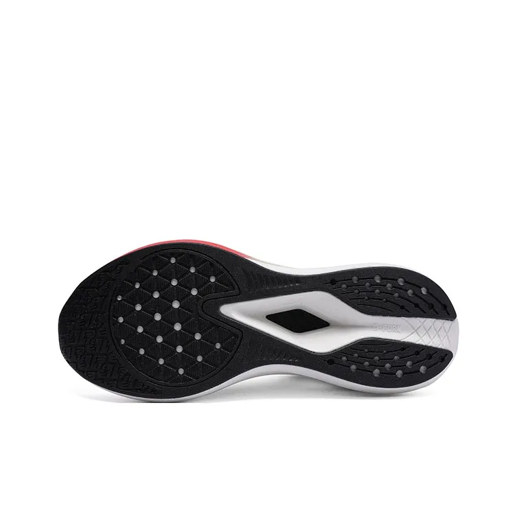 LPMX Cushioning Breathable Low Top Carbon Plate Running Shoes Men's White Magenta-4