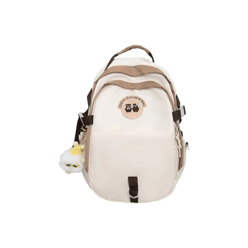 Parker Bear Nylon Elegant Style Multicolor Unisex Black/Pink/White & Blue/White & Khaki/Khaki-6