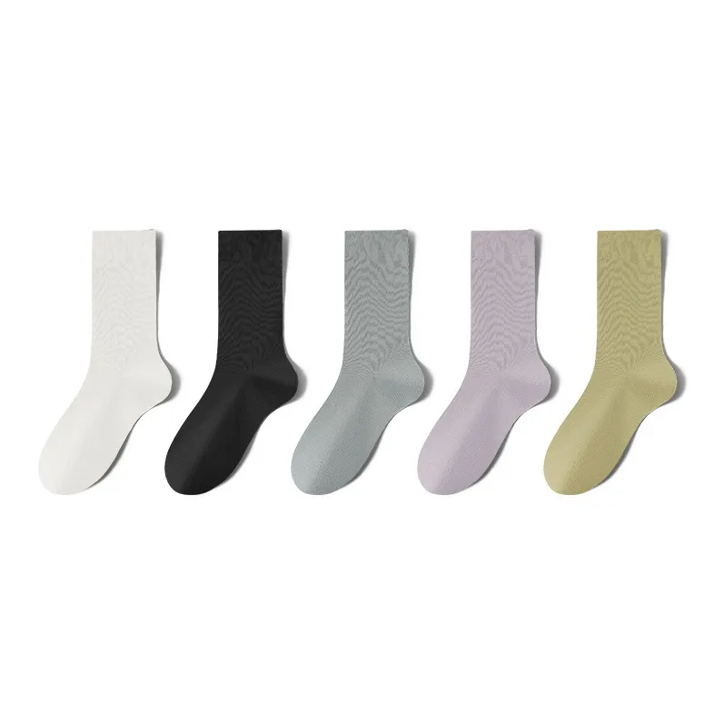 MIIOW Mid Calf Socks Women's 5 Pack-2