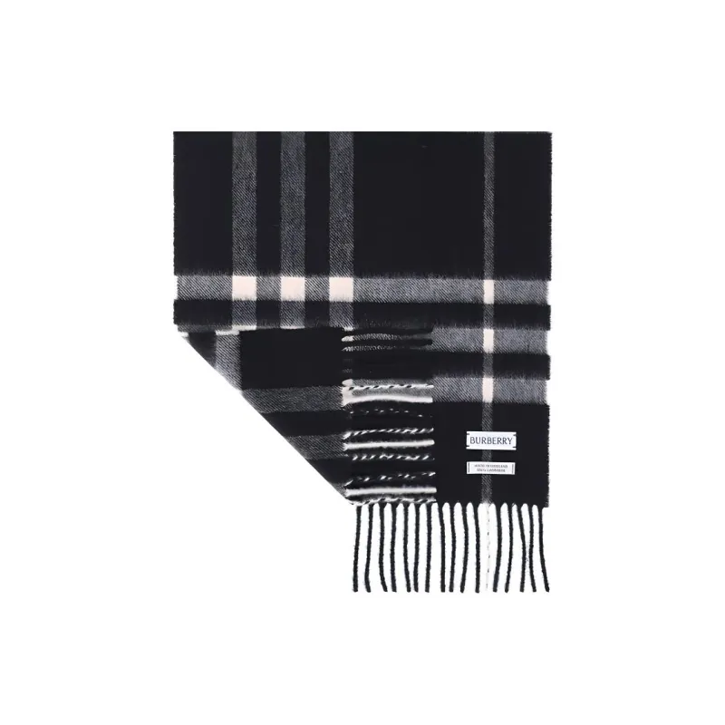 Burberry Checked Fringed-Edge Scarf-1